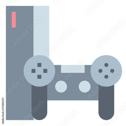 game console flat icon style