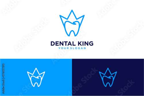 dental logo design with crown and king