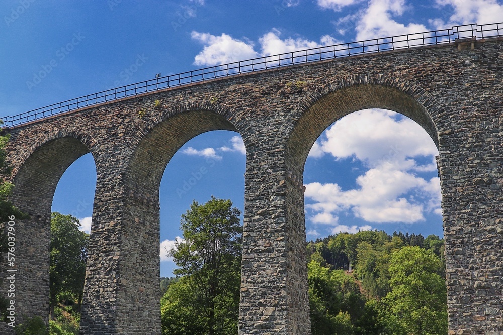 A high old railway viaduct near Novina, Czech republic