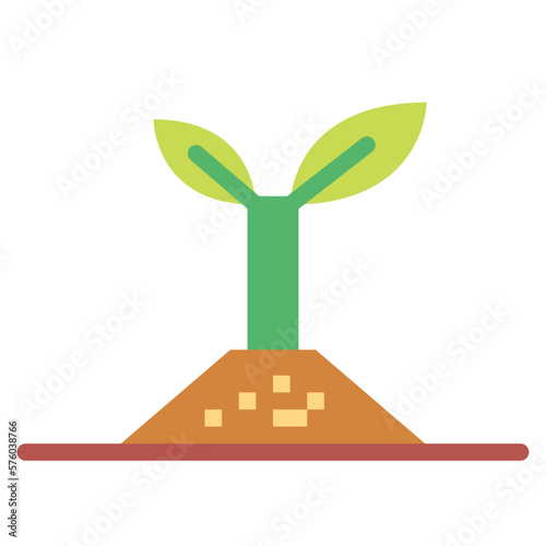 sprout flat icon style