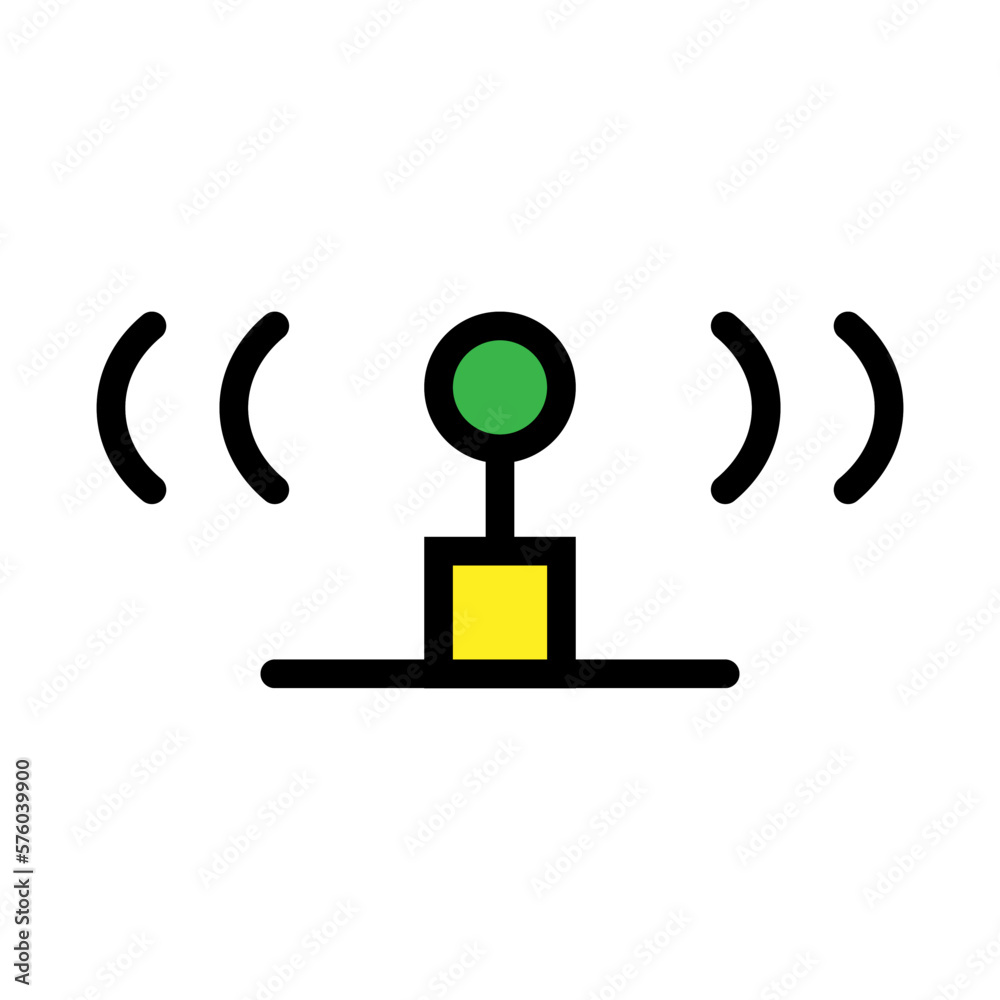 Signal line icon isolated on white background. Black flat thin icon on modern outline style. Linear symbol and editable stroke. Simple and pixel perfect stroke vector illustration
