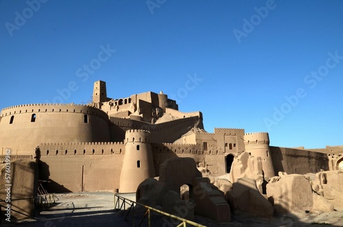 view to the ruins, mighty walls and towers of Bam Citadel, Iran © Holger