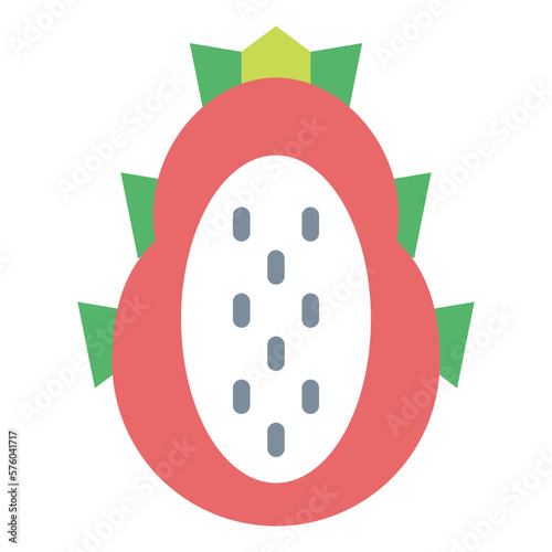 pitaya flat icon style