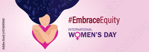 8 march international women's day vector illustration concept, Embrace Equity happy women's day, can use for, landing page, template, ui, web, mobile app, poster, banner, flyer