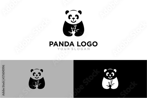 panda logo design with zoo