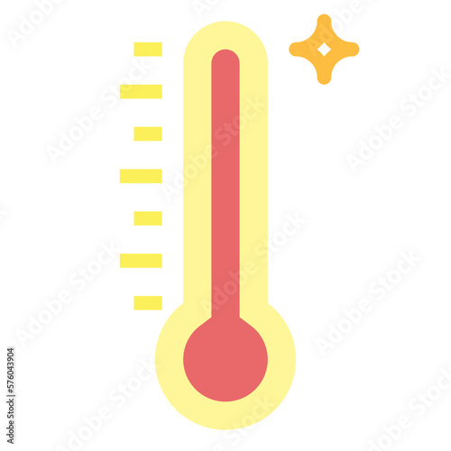 temperature flat icon style