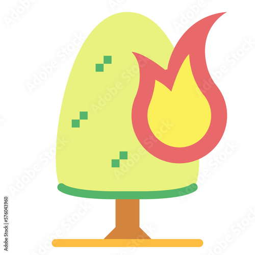 wildfire flat icon style