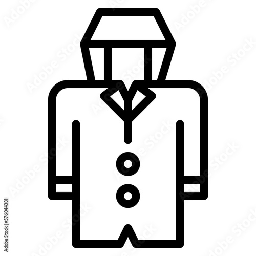 rainy line icon style