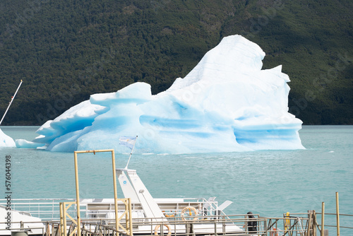 Perito Moreno Glacier, El Calafate, Argentina on January 25, 2023: here one of the South American glaciers.