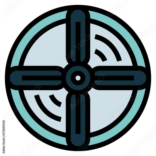 propeller filled outline icon style