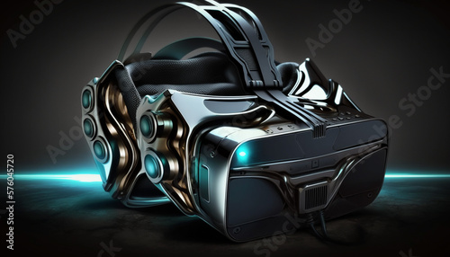 3D render of a futuristic VR headset concept, Generative AI