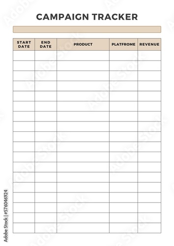 Minimalist planner pages templates. Printable Life & Business Planner Set. Life and business planner. campaign tracker Printable Page