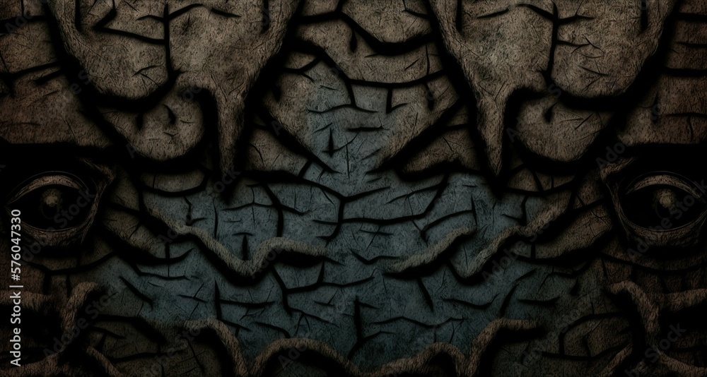 Scary wall background, horror texture for background Generative AI