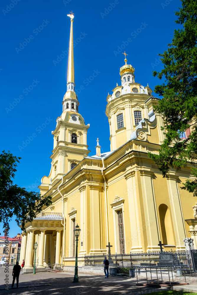 Peter and Paul Cathedral on the territory of the Peter and Paul Fortress, St. Petersburg, Russia
