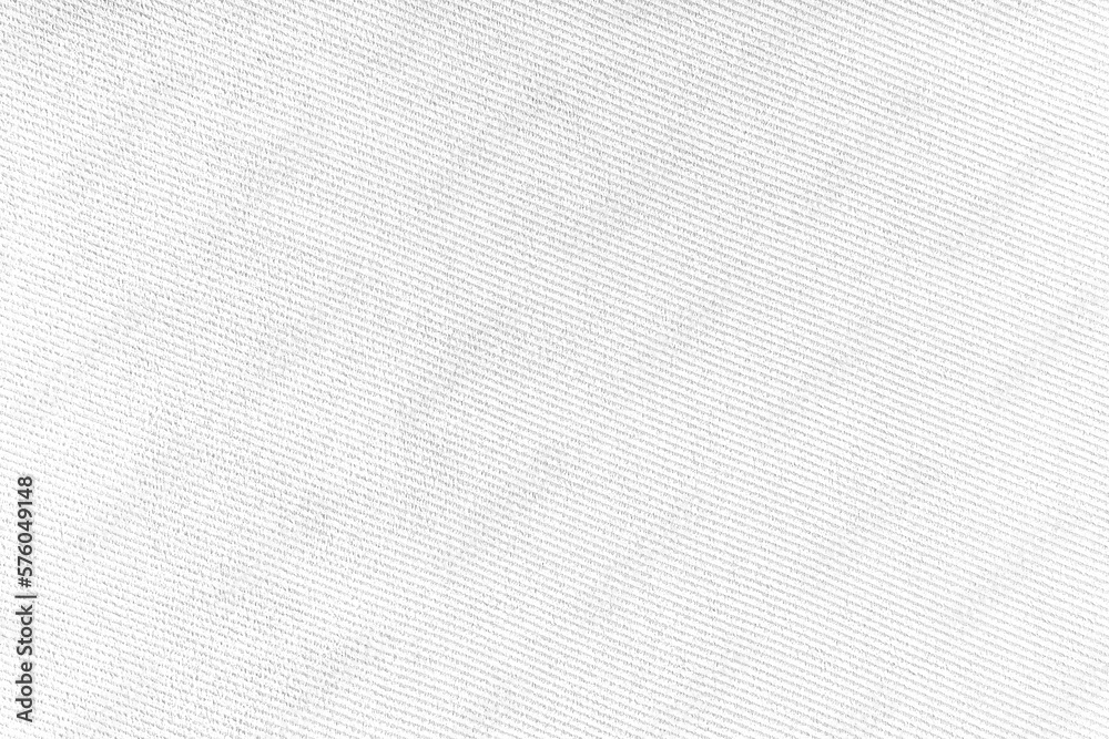Fototapeta premium Texture of natural fabric or cloth. Fabric texture diagonal weave of natural cotton or linen textile material. White canvas background. Decorative fabric for curtain, furniture, walls, clothes