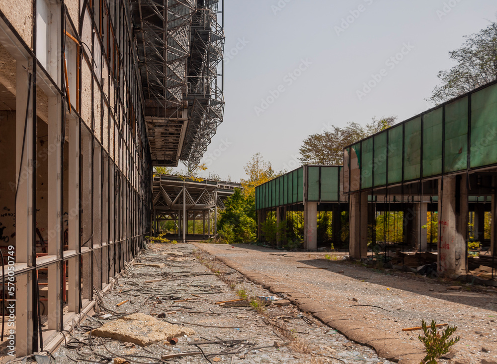 Old abandoned unfinished glass hospital in the Croatian capital Zagreb Old abandoned unfinished glass hospital in the Croatian capital Zagreb