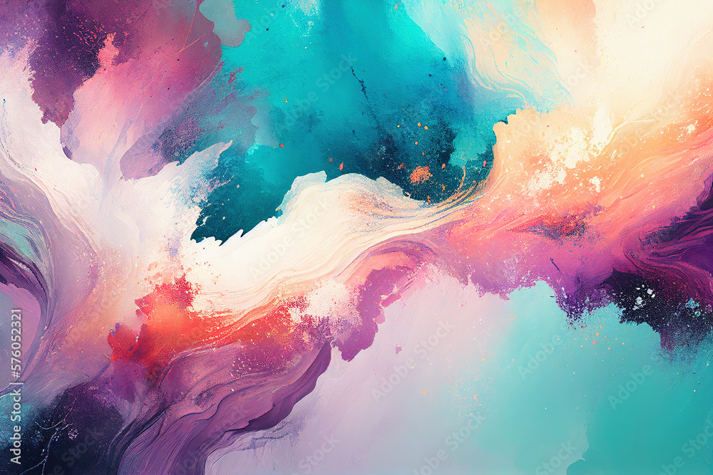 Abstract paint background with pastel colors. AI generative. Abstract paint background with pastel colors. AI generative.