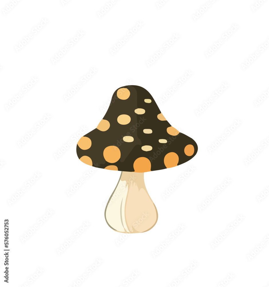 Vector illustration of poisonous cartoon mushrooms Vector illustration of poisonous cartoon mushrooms