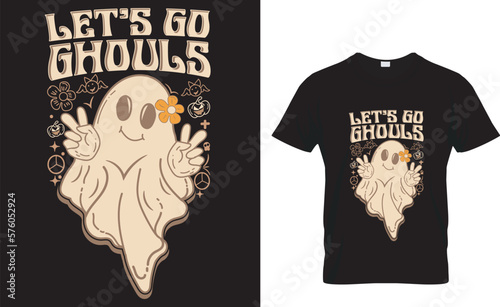 Let's Go Ghouls - Witch Squad Halloween T-shirt Design