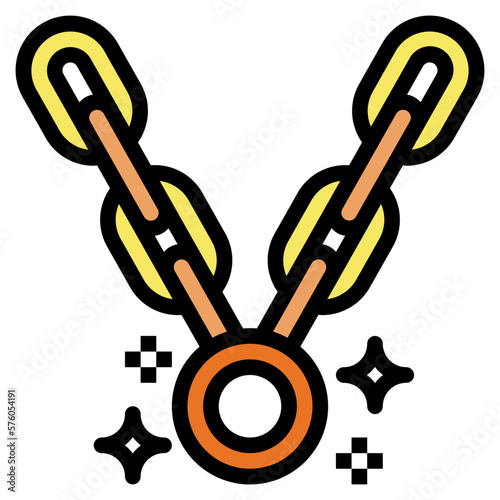 necklace filled outline icon style