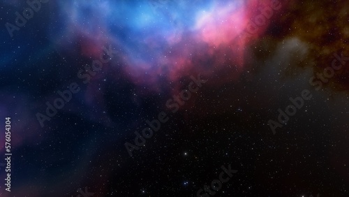 red-violet nebula in outer space, horsehead nebula, unusual colorful nebula in a distant galaxy, red nebula 3d render 