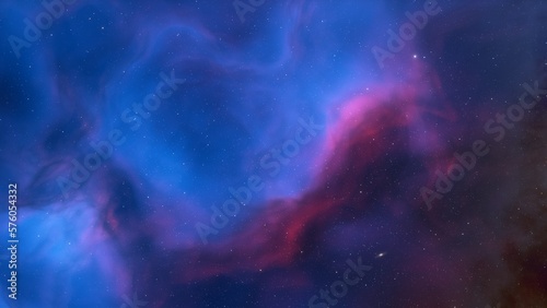 Fototapeta Naklejka Na Ścianę i Meble -  red-violet nebula in outer space, horsehead nebula, unusual colorful nebula in a distant galaxy, red nebula 3d render
