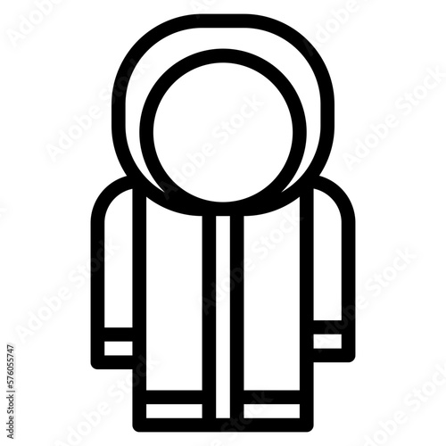 hoodie line icon style