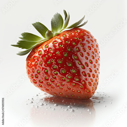 beautiful strawberry hyper realistic high resolution  white background