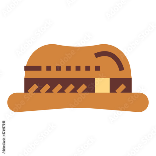 fedora flat icon style