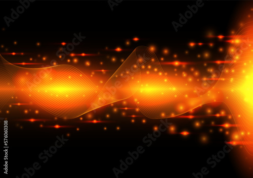 Wavy line. Abstract Technology background Hi-tech. vector illustration.