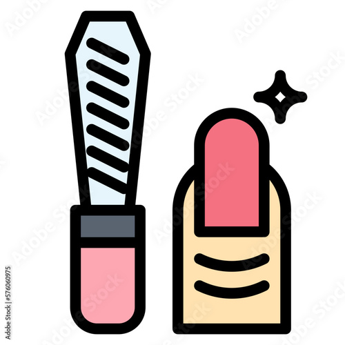 nail file filled outline icon style