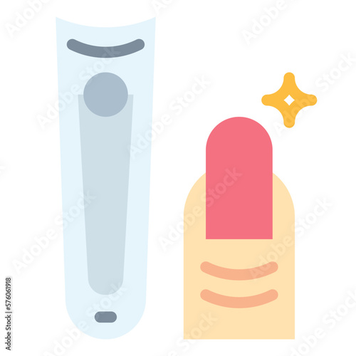 nail clippers flat icon style