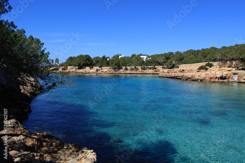 The Mediterranean coast of Ibiza. Ideal place for water sports and hiking in its pristine nature.