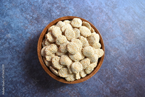 Revadi Indian traditional sweet made from sesame seeds photo