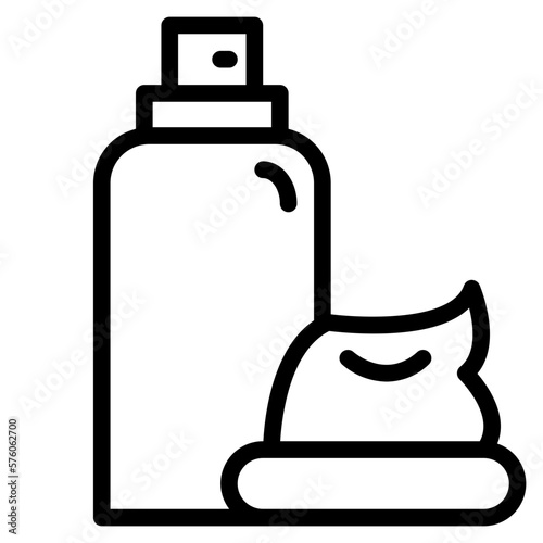 shaving foam line icon style