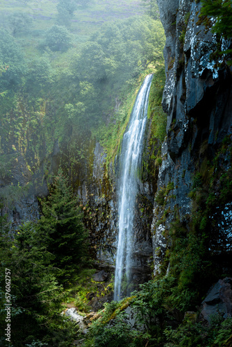 La beaut   naturelle d une cascade dans la for  t