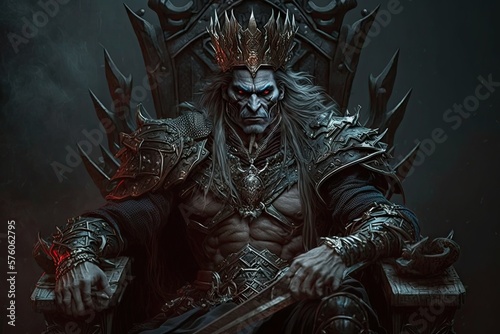 The Menacing Sovereign - The Dark Ruler of the Fantasy Throne Generative AI