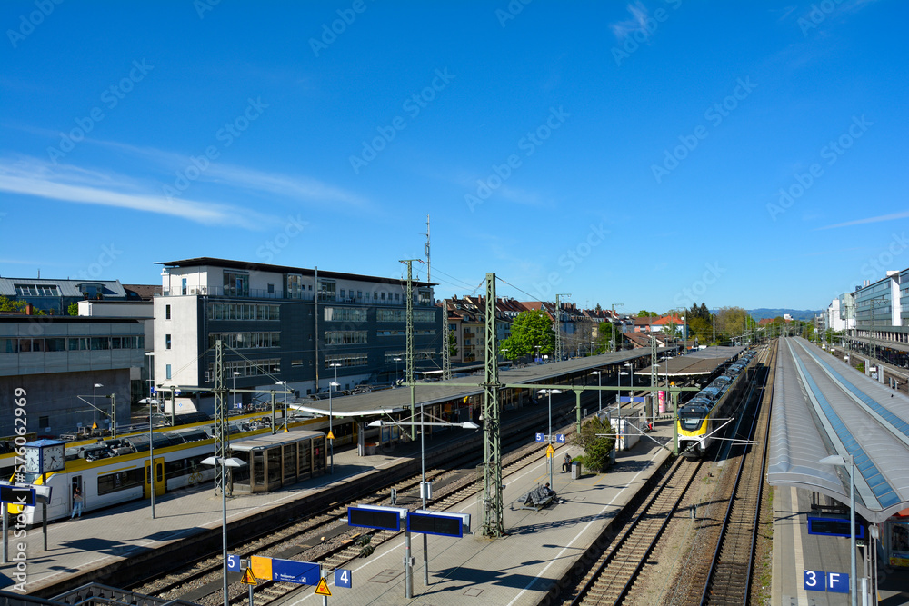 Train station of the city of Freiburg im Breisgau, Germany