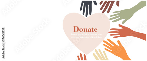 Charity, giving and donation poster template