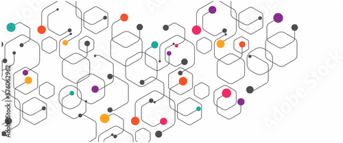 Abstract science background with hexagons stock illustration.