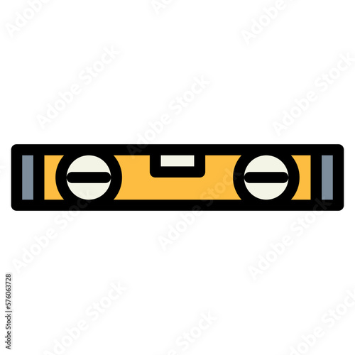level filled outline icon style