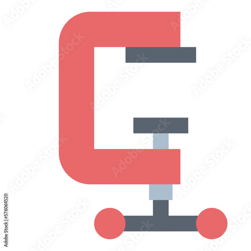 clamp flat icon style