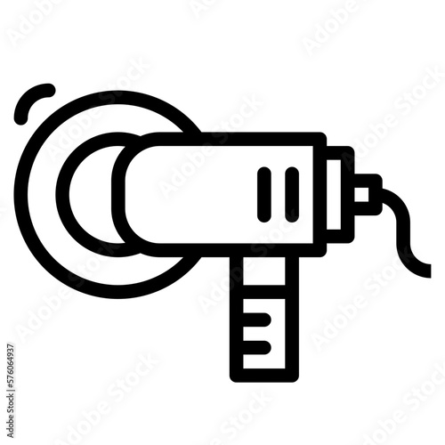 Angle grinder line icon style