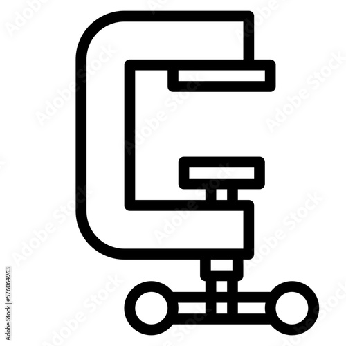 clamp line icon style
