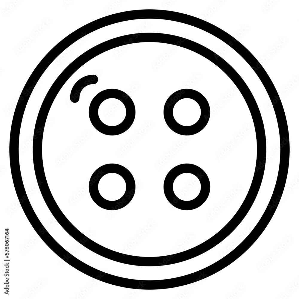 Plastic Buttons line icon style Plastic Buttons line icon style