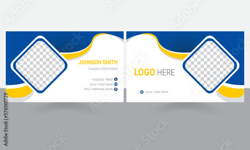 Modern clean Profession business caed template. Flat Design abstract vector busiess care for business and personal use