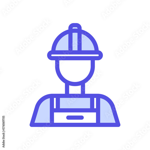 icon Labor Day with concept men worker, mechanic or employee. editable file, vector illustration.