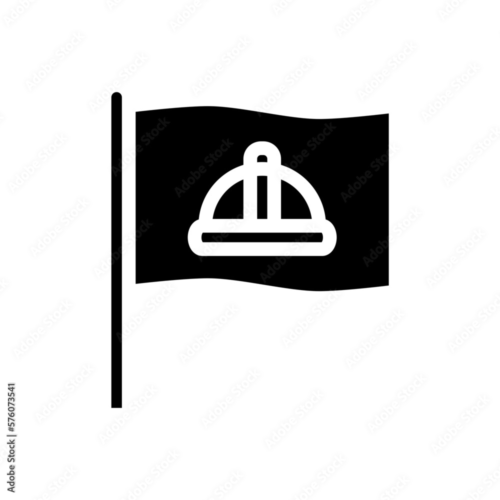 Fototapeta premium icon Labor Day with concept flag and helmet. editable file, vector illustration.
