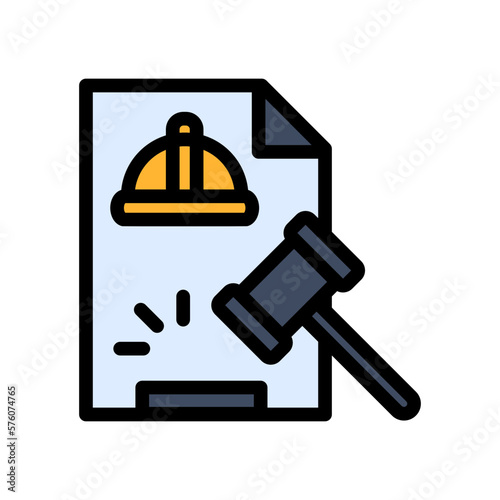 icon labor Legal document, legality, labor rights, law. editable file, vector illustration.