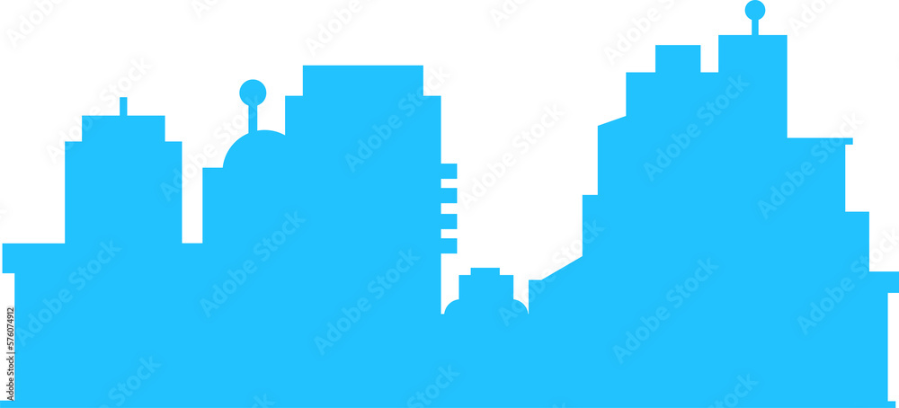 blue city skyscrapers silhouette blue city skyscrapers silhouette